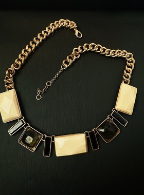 中古高级vintage水晶琉璃珍珠胸针打标项链西洋欧美回流古董孤品