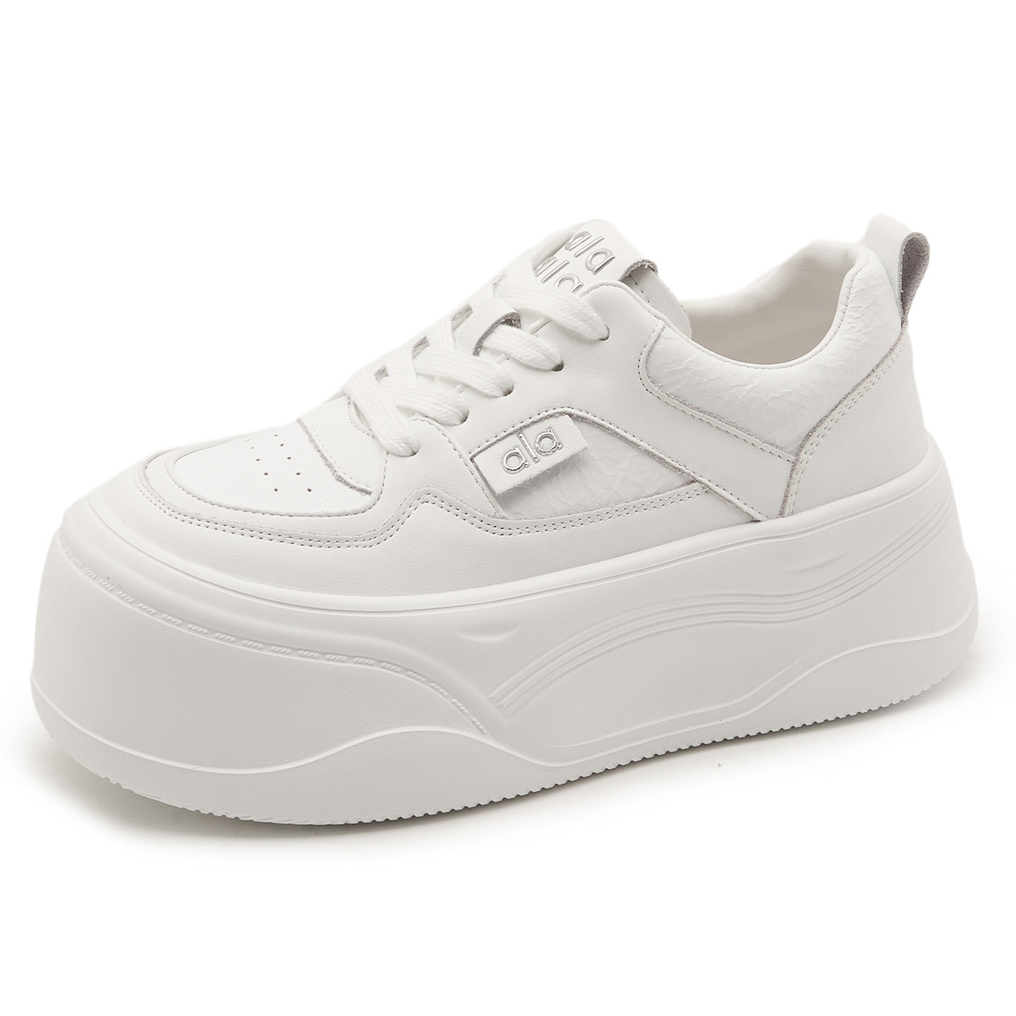 厚底松糕小白鞋女2025秋冬季新款百搭真皮小个子增高轻便休闲板鞋,淘宝优惠券,粉丝福利购,淘宝优惠卷