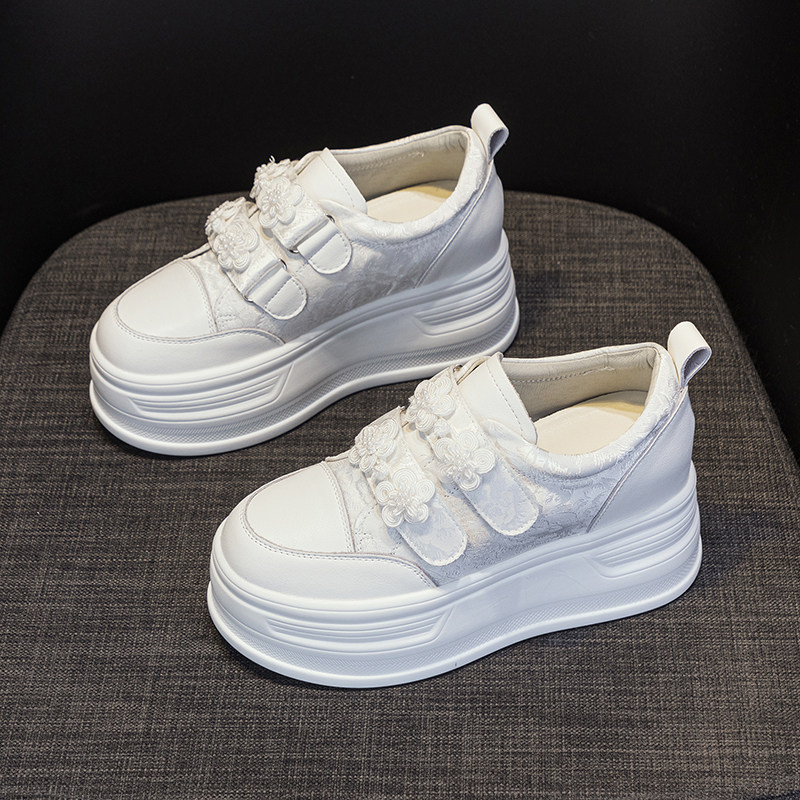 魔术贴小白鞋女秋季2025新款爆款厚底松糕休闲鞋小个子内增高女鞋,淘宝优惠券,粉丝福利购,淘宝优惠卷