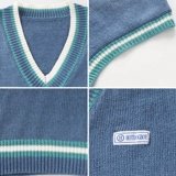 Демисезонный японский трикотажный жилет для влюбленных, парная одежда без рукавов, трендовый свитер