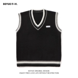 Демисезонный японский трикотажный жилет для влюбленных, парная одежда без рукавов, трендовый свитер