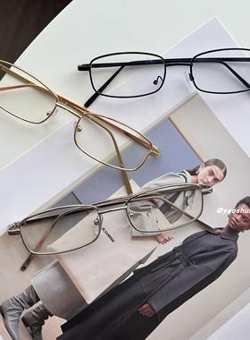 newjeans姜海粼高智感金属款眼镜
