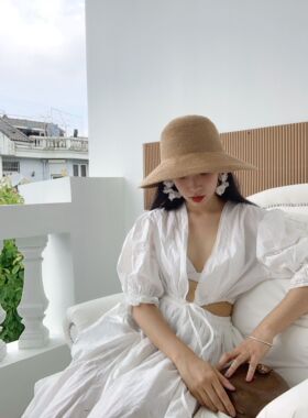 姚叔叔/秒变白富美小姐姐遮阳帽