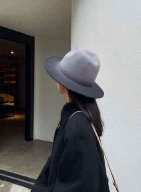 帽子迷失雾都清冷黑灰色系大檐