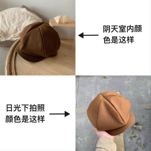 姚叔叔/我挚爱的自留款！南法风好面料大帽兜斜戴报童帽贝雷帽子 - 图2