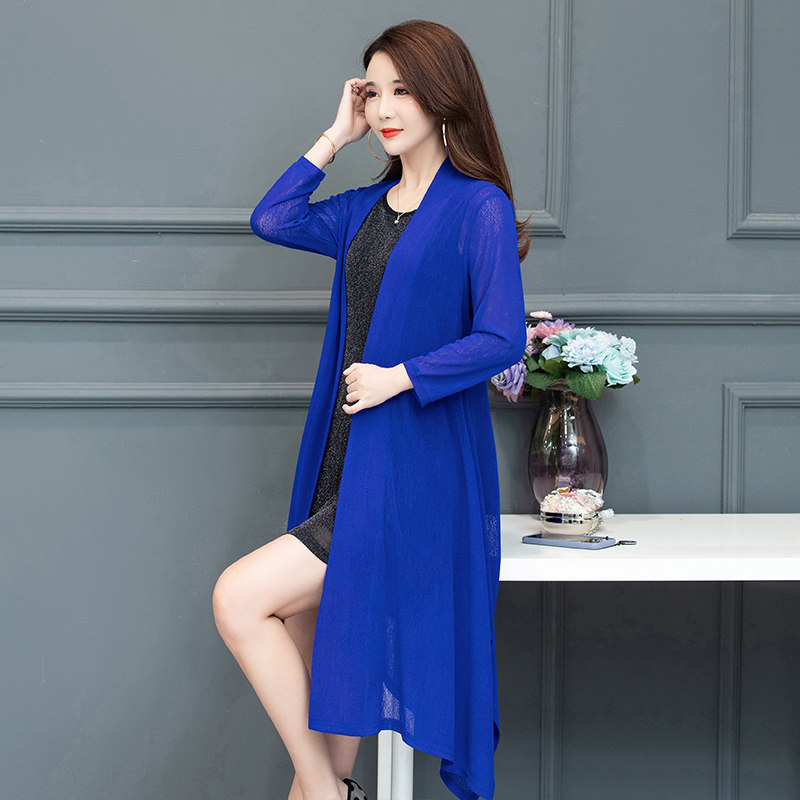 夏季麻纱百搭纯色显瘦遮肚空调衫 蓝思梦服饰短外套