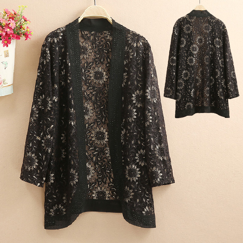 短款2020夏季百搭蕾丝七分袖披肩 蓝思梦服饰短外套