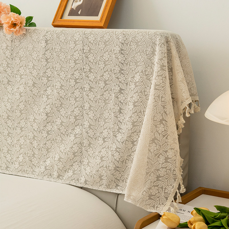 奶油ins风博主床头套罩防尘盖巾法式蕾丝沙发靠背镂空布艺床头,淘宝优惠券,粉丝福利购,淘宝优惠卷