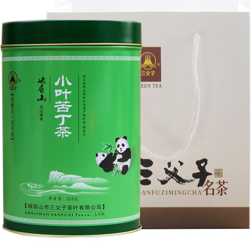 2026年新茶峨眉山茶三父子青山绿水特级珍小叶苦丁茶嫩芽茶叶250g - 图3