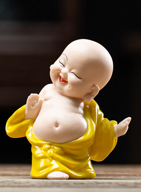 中式风弥勒佛办公室桌面家居装饰