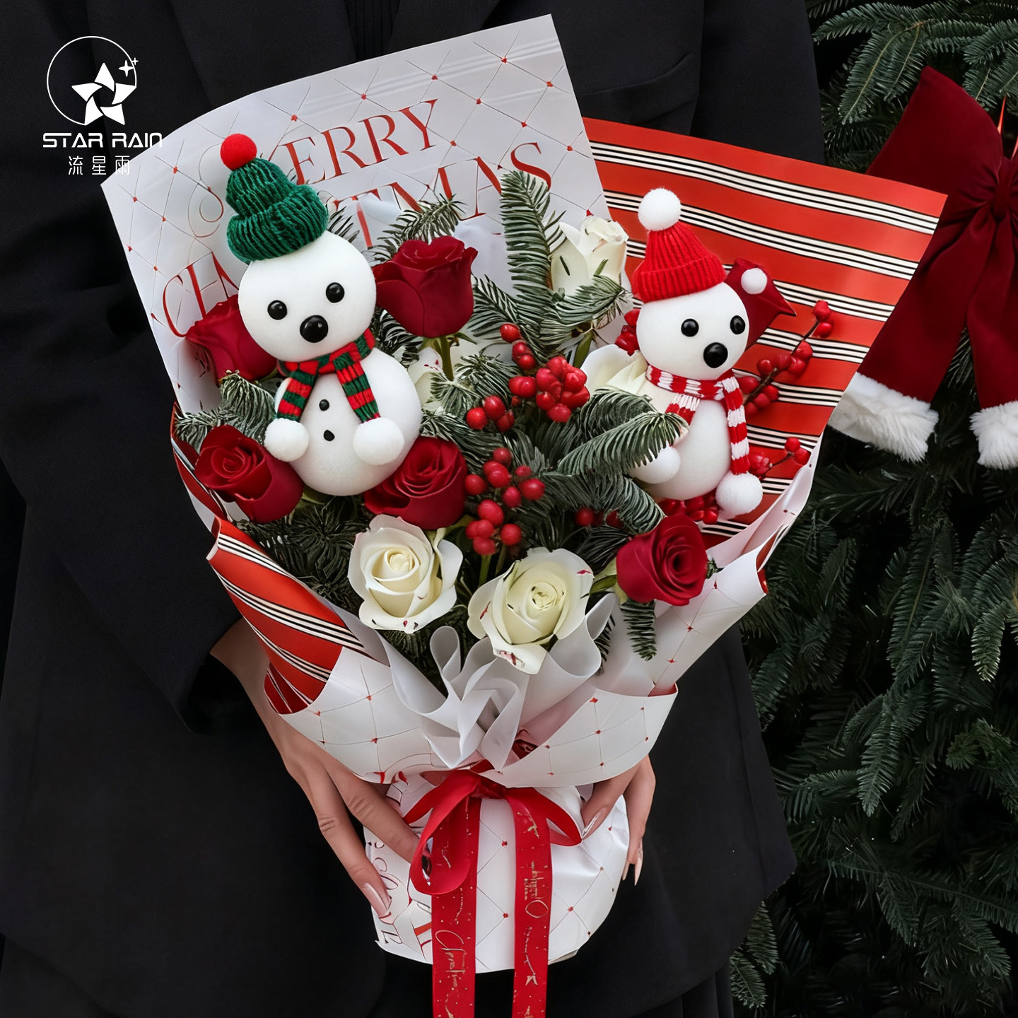 流星雨圣诞节乒乓菊表情卡通麋鹿雪人造型diy花束装饰配饰材料包,淘宝优惠券,粉丝福利购,淘宝优惠卷