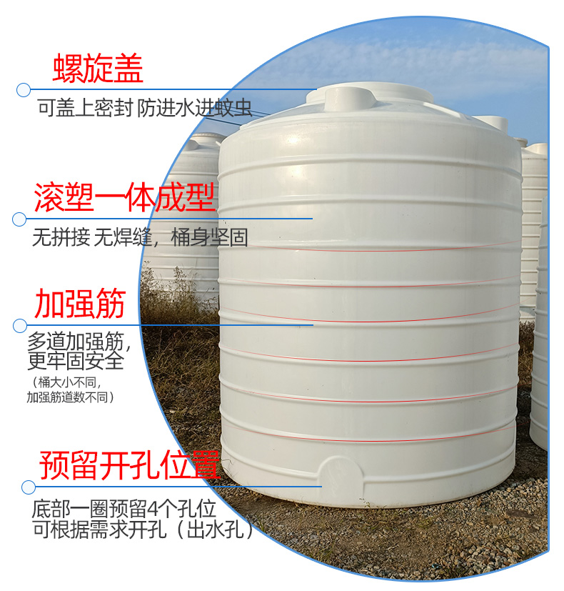 定制瘦高1吨塑料储水罐牛筋水塔食品级蓄水桶立式大容量塑料水箱 - 图2