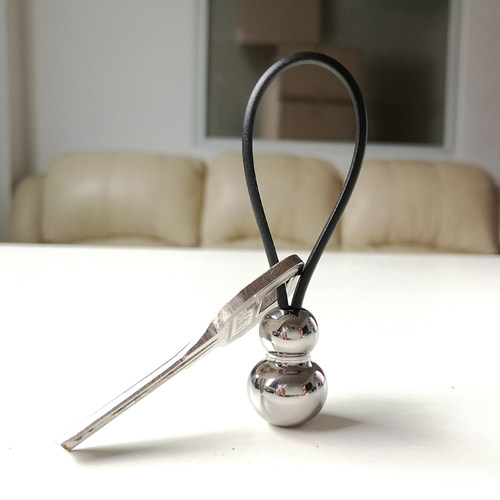 mopa不锈钢平安葫芦钥匙扣男女情侣汽车锁匙扣简约创意钥匙圈挂件 - 图1