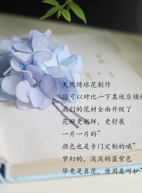 天然永生花度假蓝紫色立体花朵发夹女甜美仙女风头饰表演舞蹈发饰