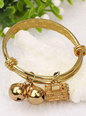 铜手镯儿童时尚推拉收缩宝宝手工