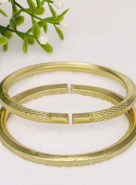 铜手镯紫铜黄铜六方面雕花男女士