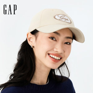 GAP棒球帽男女刺绣logo斜纹布运动休闲百搭软顶鸭舌帽