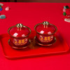 Wedding toast tea cup wedding bowl set red festive modified toast cup pair wedding supplies gift bowls and chopsticks dowry