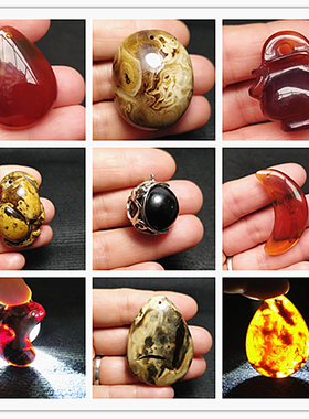 天然缅甸琥珀无优化项链吊坠