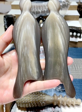 面部提拉刮脸天然牛角刮痧板天然
