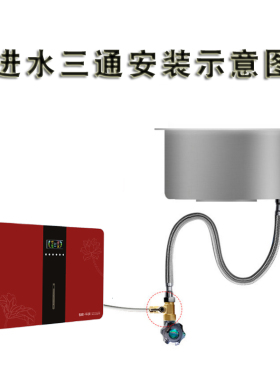 净水器3分进水三通球阀开关通用