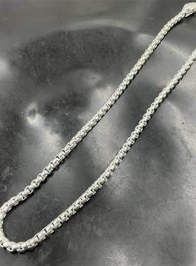 华夏美玉 电镀银色双龙项链 银链子 锁骨链