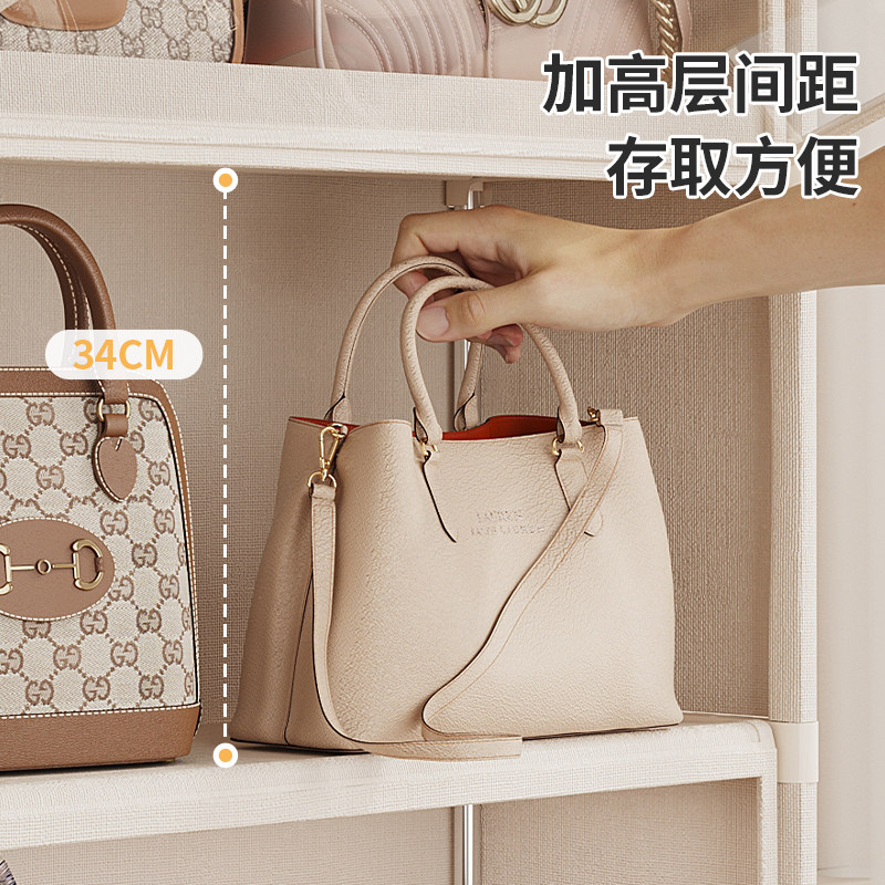 包包收纳神器透明防尘门后收纳柜宿舍多层大容量带柜门出租房用,淘宝优惠券,粉丝福利购,淘宝优惠卷