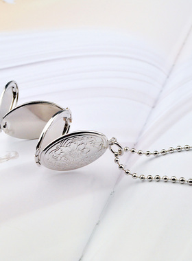 微微妮男女纯银可放四张相片吊坠