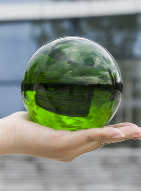透明黑色招财摆件水晶球