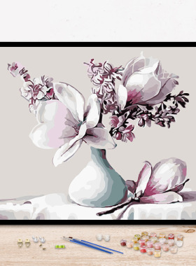 油彩画diy数字油画彩绘缌棉布