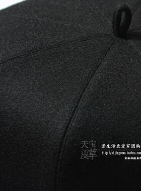 秋冬季男士老人复古爸爸八角帽