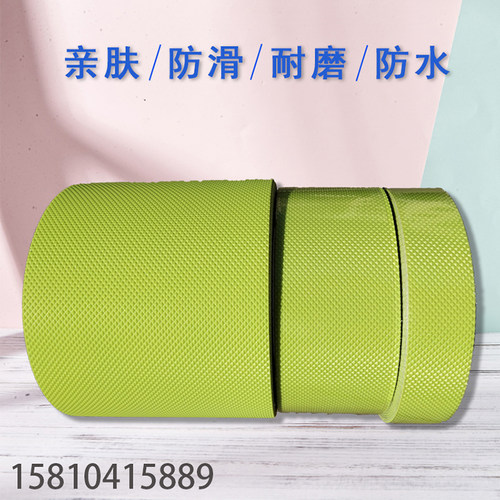 绿色防滑贴50mm自粘橡胶带10cm耐磨警示台阶防滑条钻石纹颗粒 - 图1