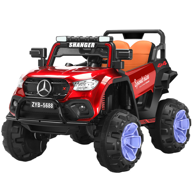 儿童电动车四轮汽车越野车宝宝玩具车带遥控男女孩可坐人四驱童车,淘宝优惠券,粉丝福利购,淘宝优惠卷