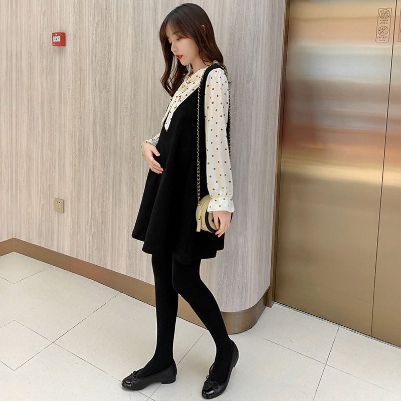 孕妇秋装2020新款两件套上衣连衣裙 资兰连衣裙