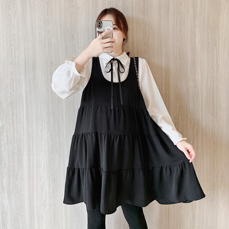 孕妇秋装时尚款外出早秋秋季连衣裙 资兰连衣裙