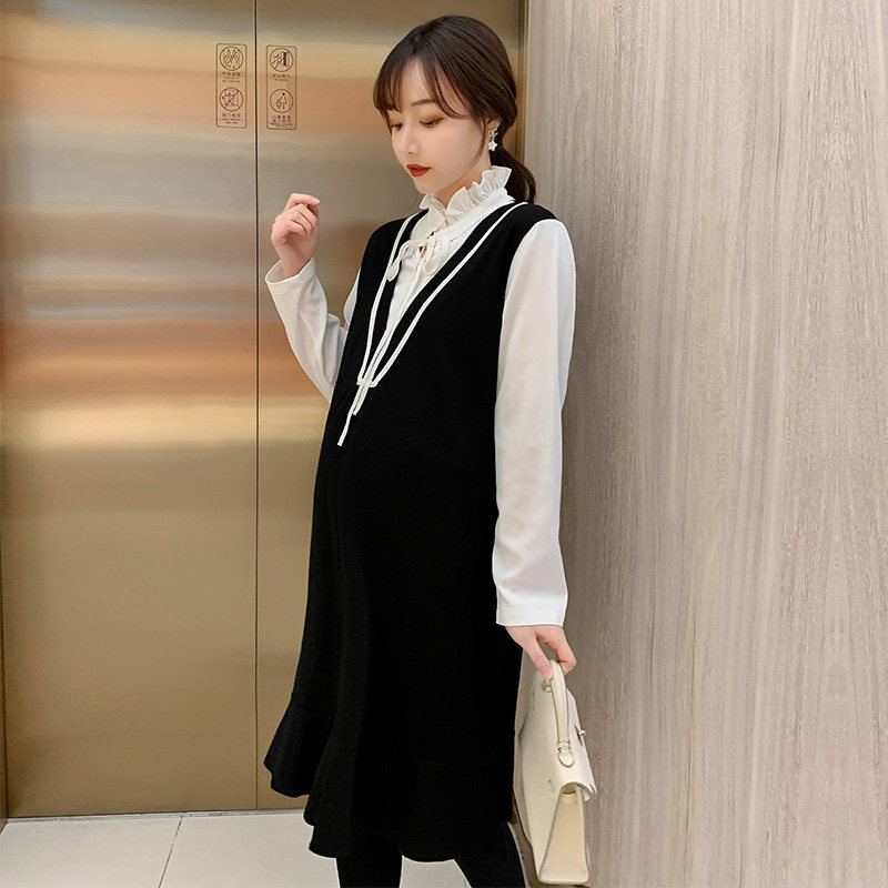 孕妇装职业装上班洋气潮妈连衣裙 资兰连衣裙