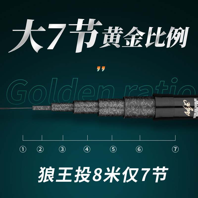 狼王投8/10/12/15米鱼竿超轻超硬碳素长节手竿钓鱼炮竿19调打窝杆,淘宝优惠券,粉丝福利购,淘宝优惠卷