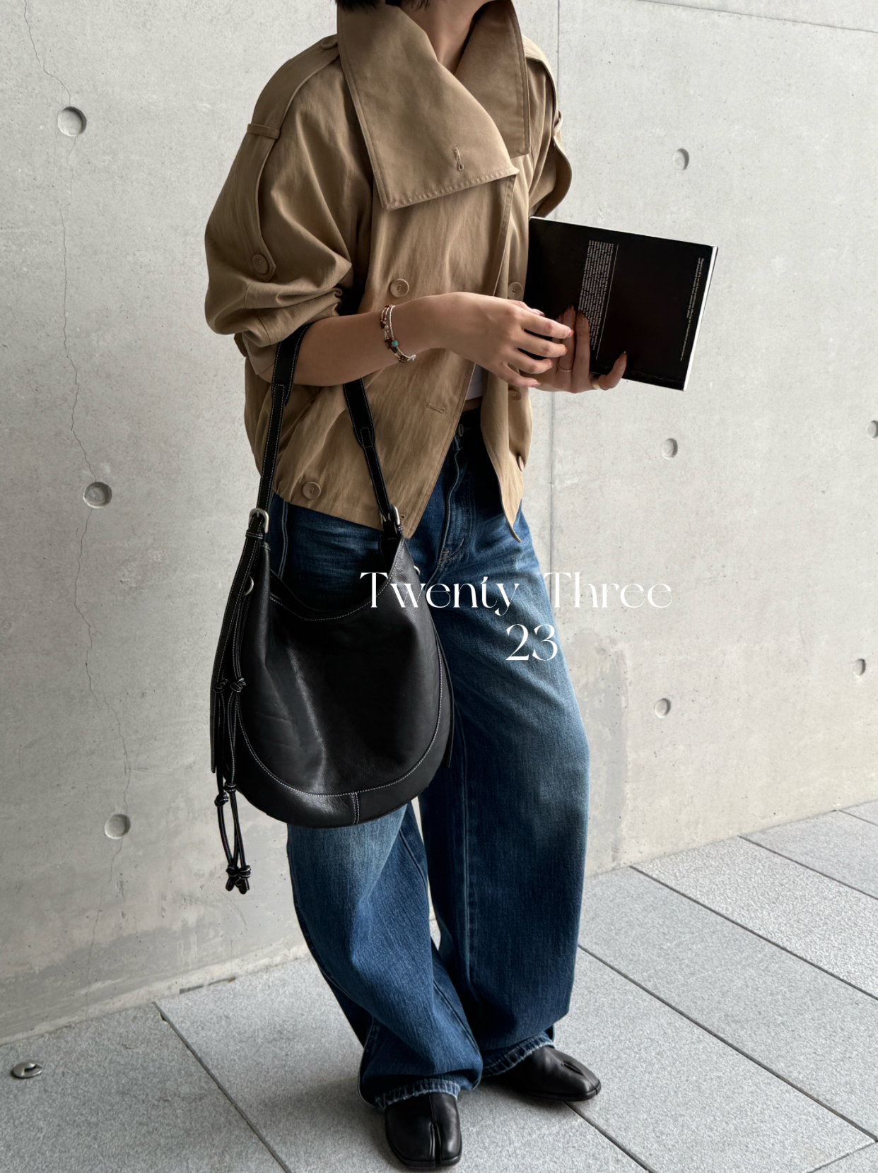 Twenty Three头层植鞣牛皮大容量单肩托特包慵懒风斜挎半月马鞍包 - 图1