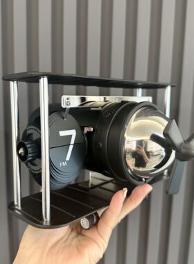 创意自动翻页钟表复古客厅摆件座钟现代简约机械时钟摆钟家装台钟