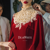 Dear White Original < Old Time > New Chinese Red Wedding Dress Gown Bridal Qipao Betrothed To The Wine Woman