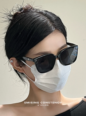 韩版ins新款侧边金属方框太阳眼镜女夏季遮阳防晒素颜显脸小墨镜