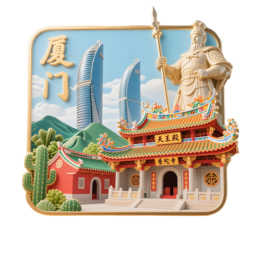 福建厦门冰箱贴金属浮雕旅游景点收藏纪念品文创伴手礼物装饰门贴 - 图3