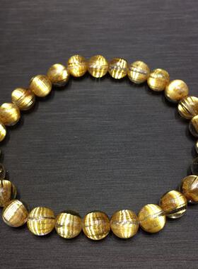 钛晶世家 600-800克价天然钛晶发晶手链高亮片状板钛顺发猫眼白体