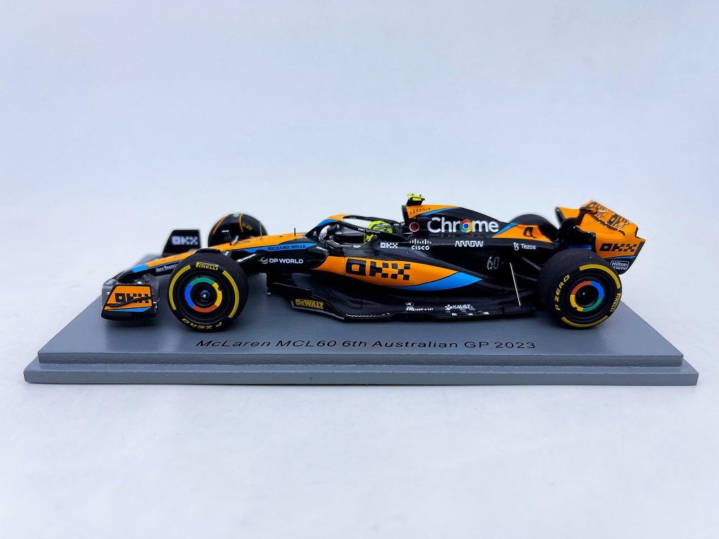 全新 SPARK F1车模 1/43 2023 MCL60诺里斯澳大利亚第6名-图0