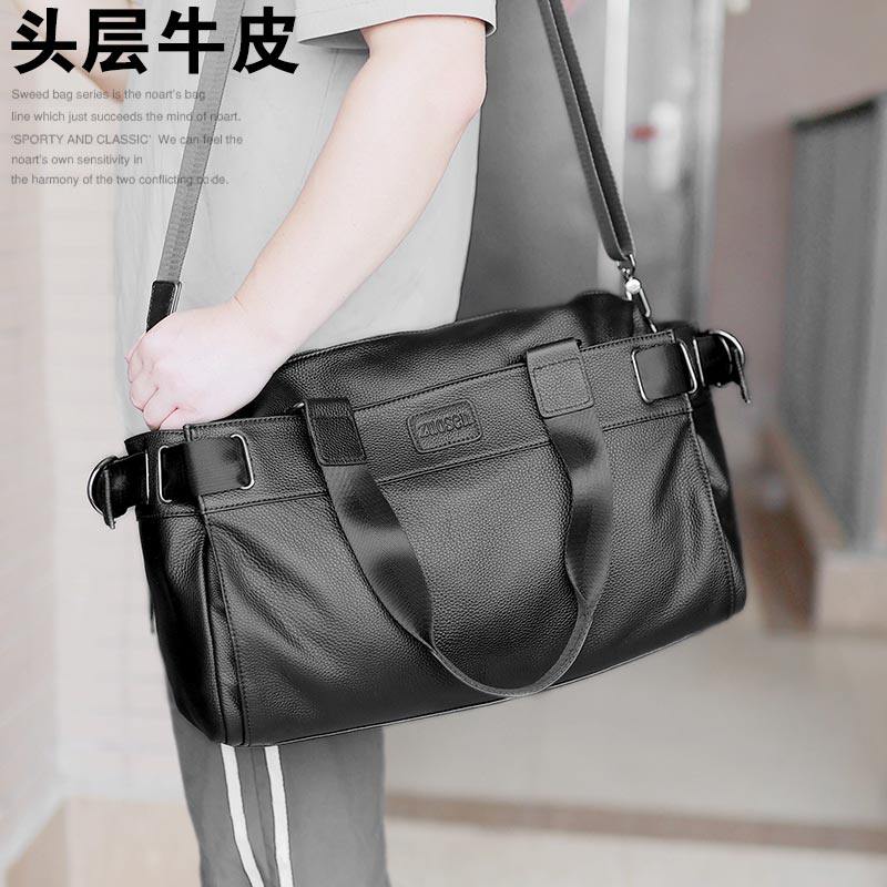 左森zuosen头层牛皮旅行包单肩包 zuosen左森男士包袋