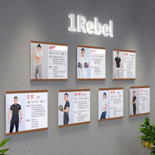 教师专家简介原木a4亚克力相框可更换画面免打孔A3学校教练展示墙 - 图1