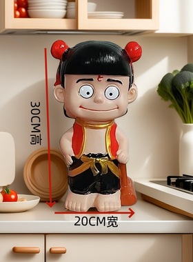 创意哪吒敖丙存钱罐酒柜摆件