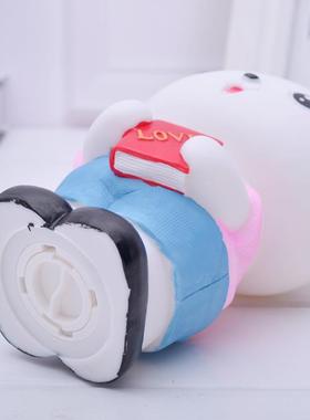 创意可爱大号兔子搪胶存钱罐摆件