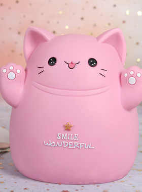卡通招财猫大容量存钱罐摆件