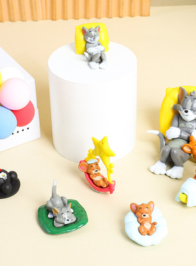 创意可爱卡通猫和老鼠车载摆件